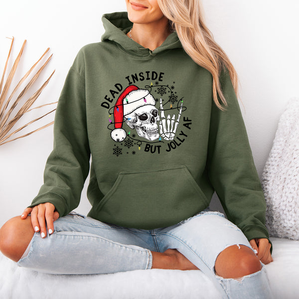 Dead Inside but Jolly AF Hoodie