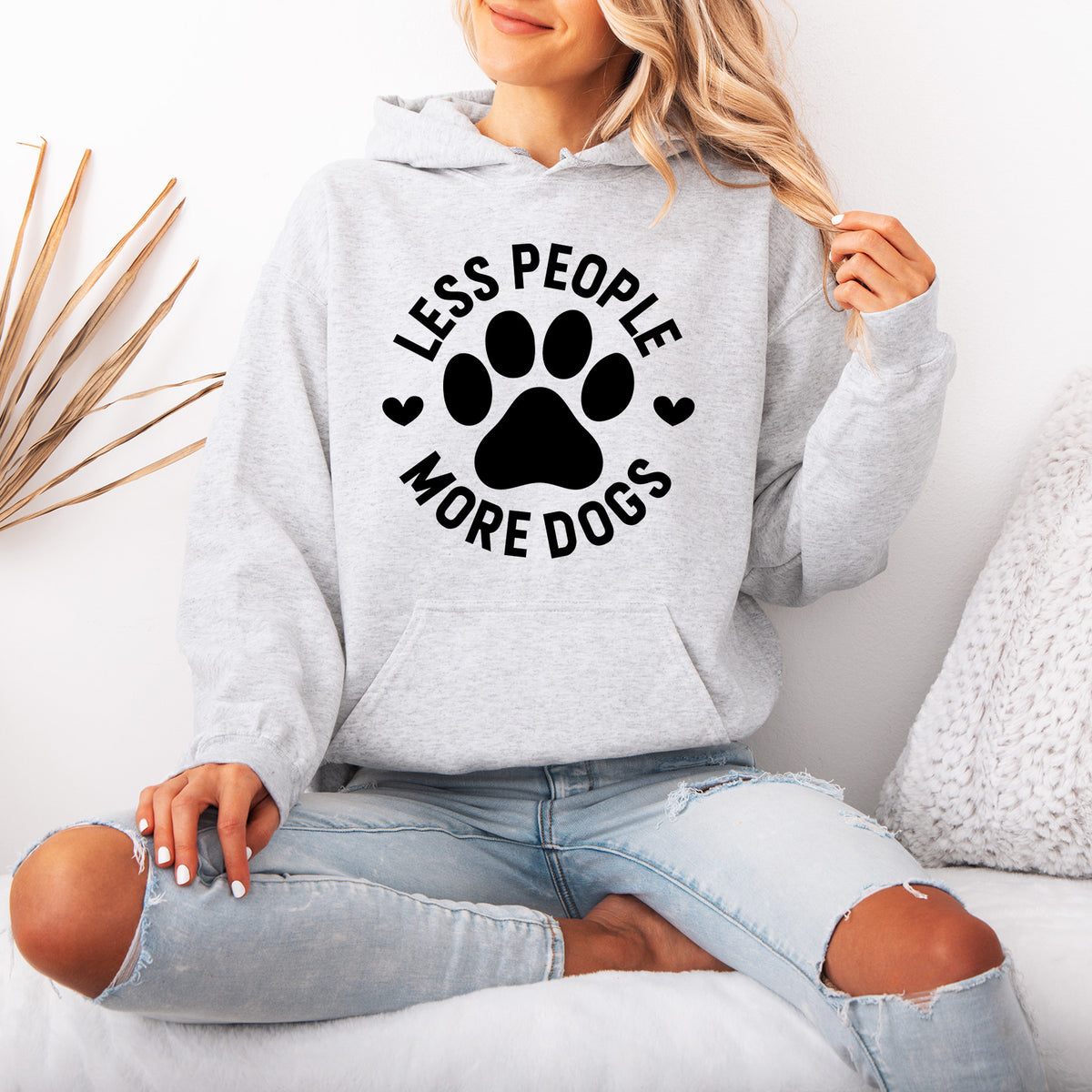 Less People More Dogs Hoodie