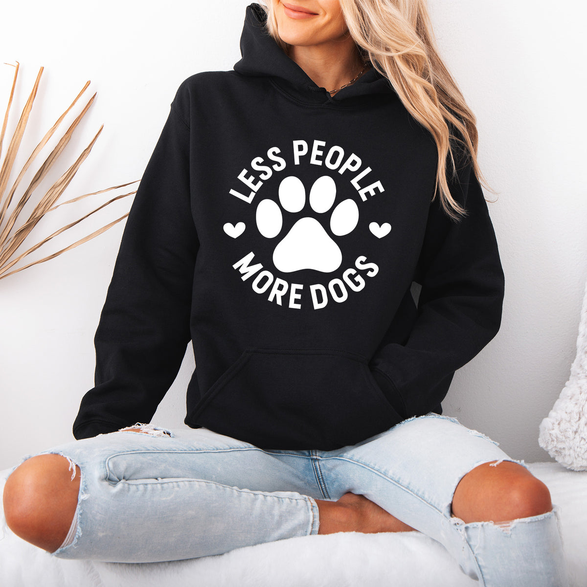 Less People More Dogs Hoodie