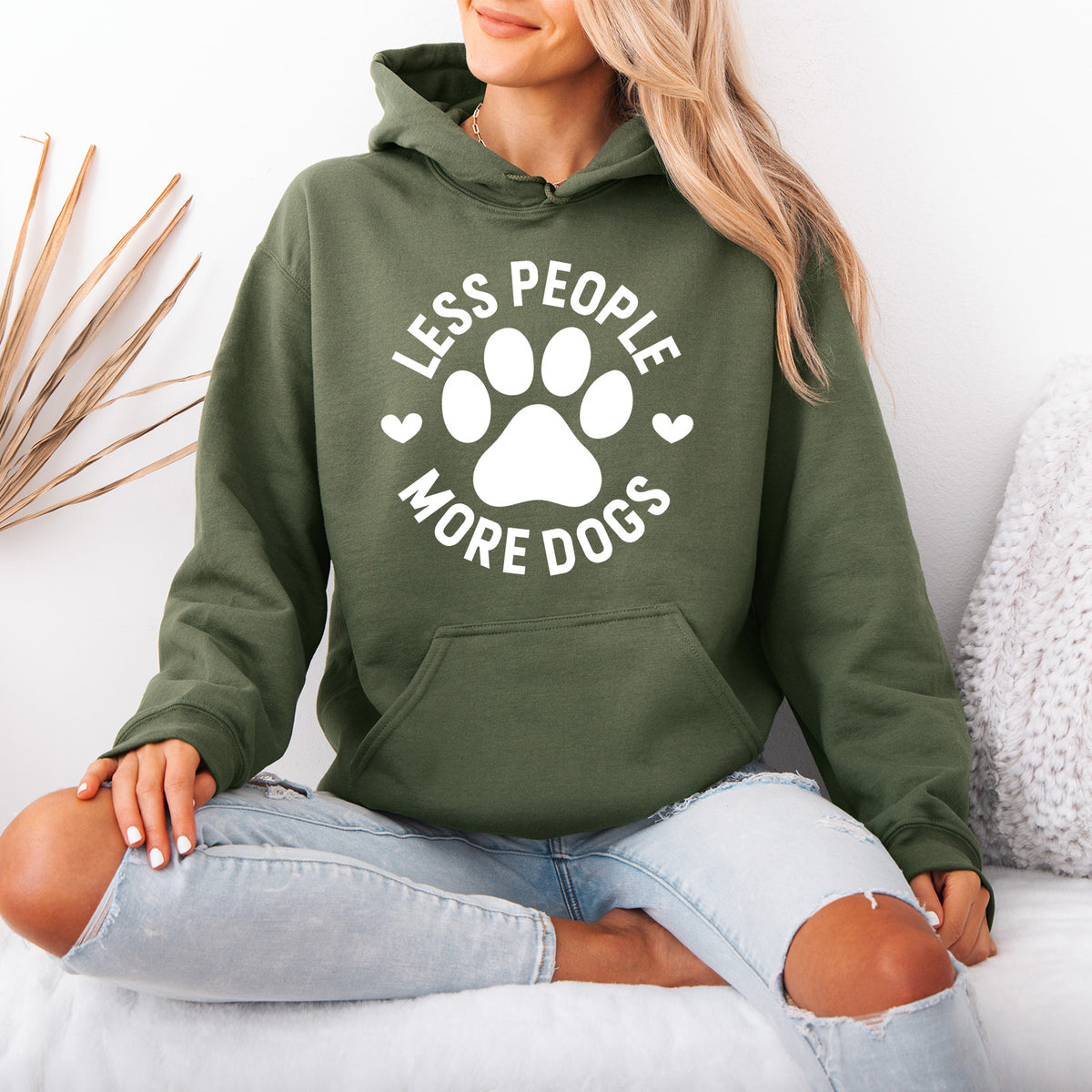 Less People More Dogs Hoodie